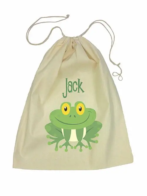 Green Frog Drawstring Carryall 1