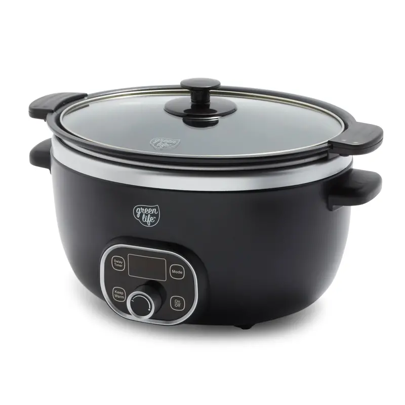 Greenlife Healthy 6-Quart Slow Cooker – Matte Black 1