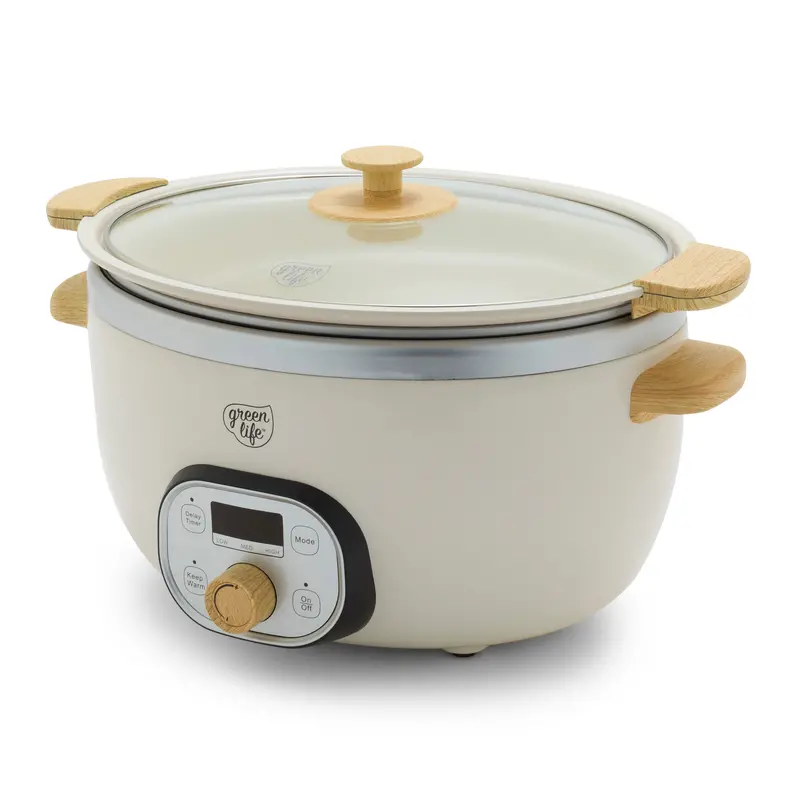 Greenlife Healthy 8-Quart Slow Cooker In Cream 1