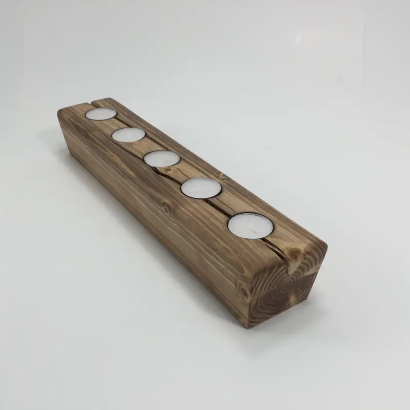 Handcrafted Reclaimed Wood Tea Light Holder 1