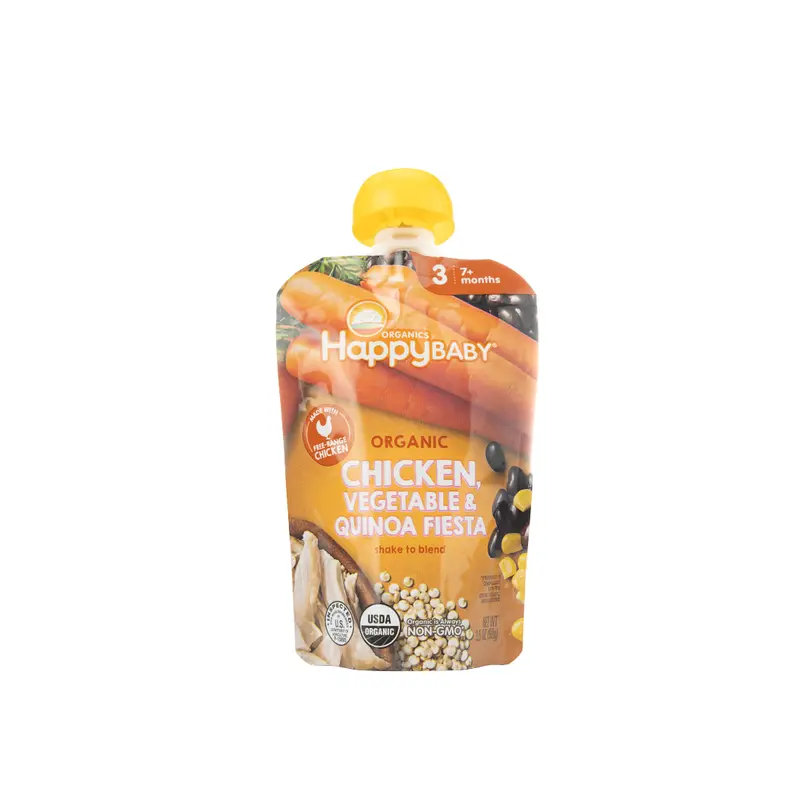Happy Baby Organic Chicken, Vegetable & Quinoa Fiesta Pouch – 99G 1