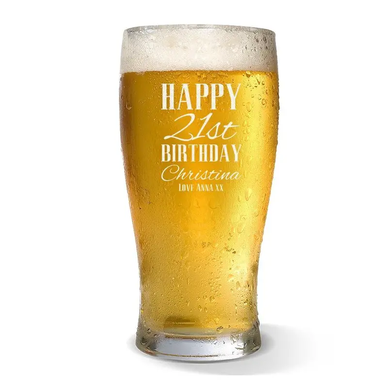 Happy Birthday Beer Glass – 285Ml Standard 1