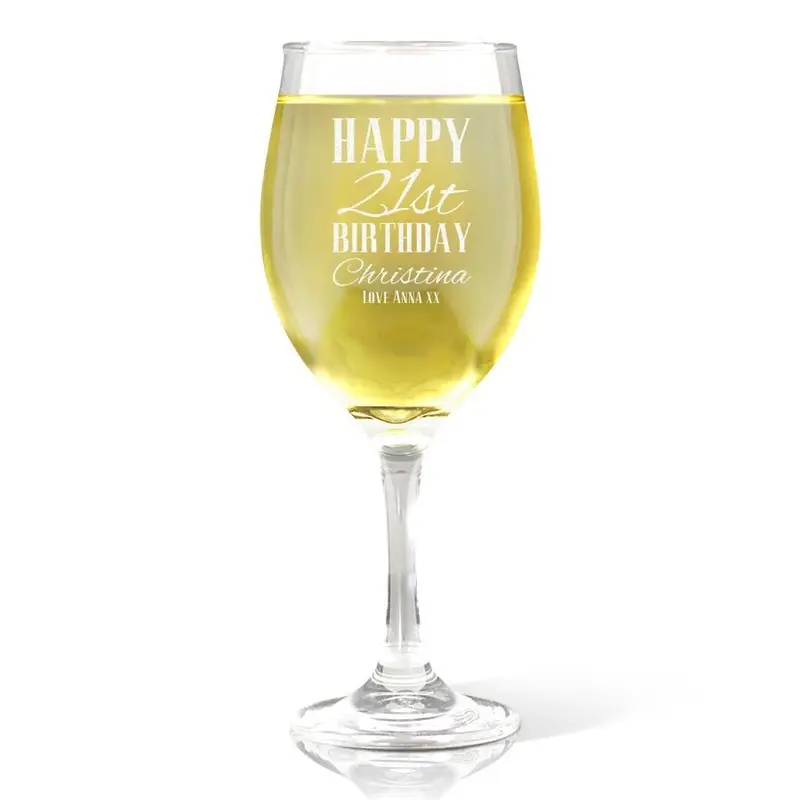 Happy Birthday Wine Glass – 410Ml Classic Style 1