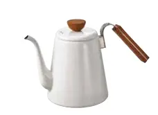 Hario Enamel-Coated Gooseneck Drip Kettle 1