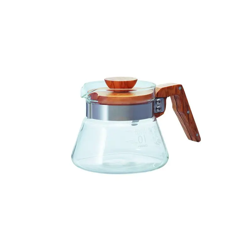 Hario Olive Wood & Glass Coffee Server – 400Ml Artisan Pour-Over Carafe 1