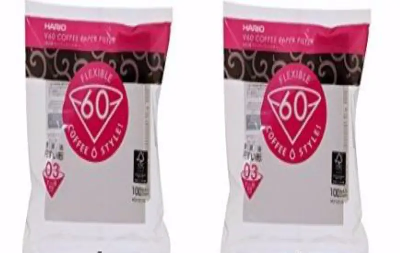 Hario V60 #03 White Paper Filters – 2-Pack (200 Sheets Total), Vcf-03-100W 1