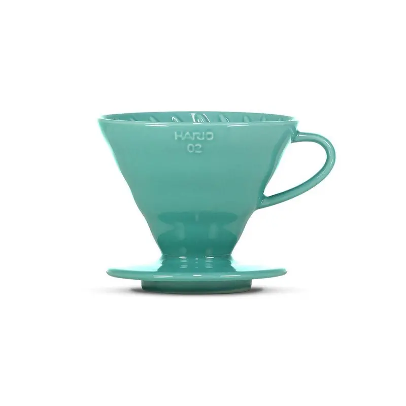 Hario V60 Ceramic Coffee Dripper – Turquoise, Size 02 1