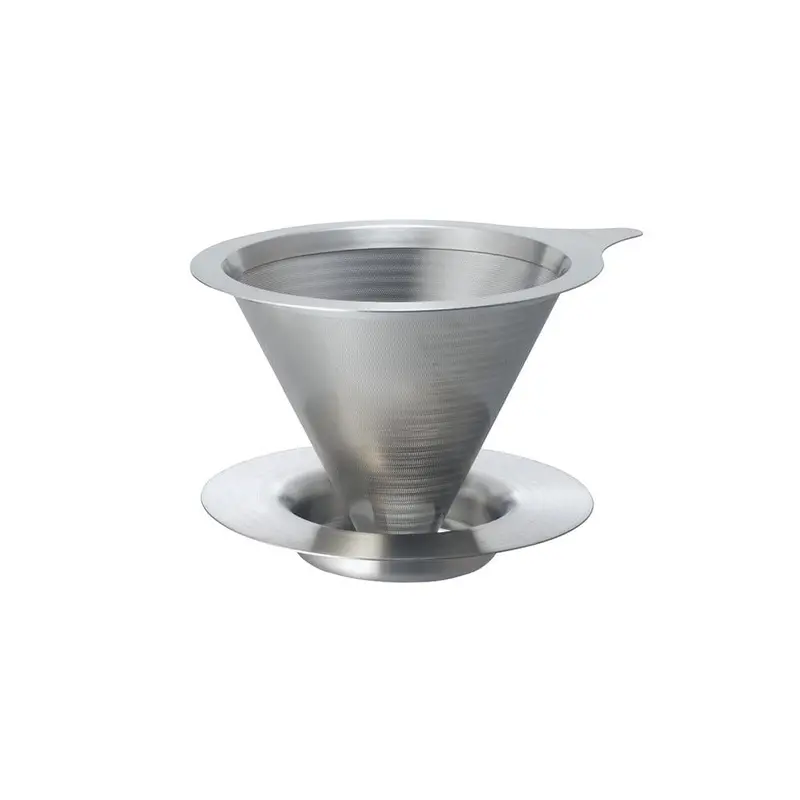 Hario V60 Double-Layer Stainless Steel Dripper – Size 02, Reusable Filter 1