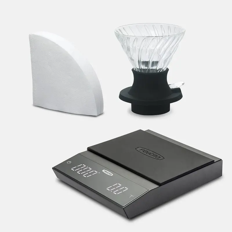 Hario V60 Switch Dripper + Felicita Incline Scale Bundle 1