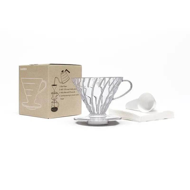 Hario V60 Transparent Dripper Set – Size 02 Glass & Ceramic Combo 1