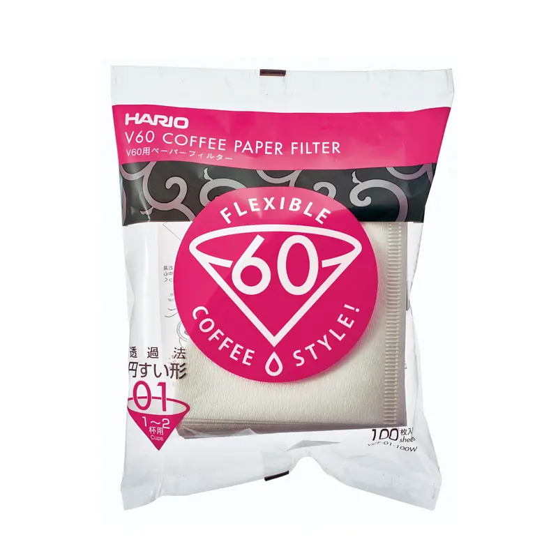 Hario V60 White Paper Filters – #02 Size, 40-Micron Precision 1