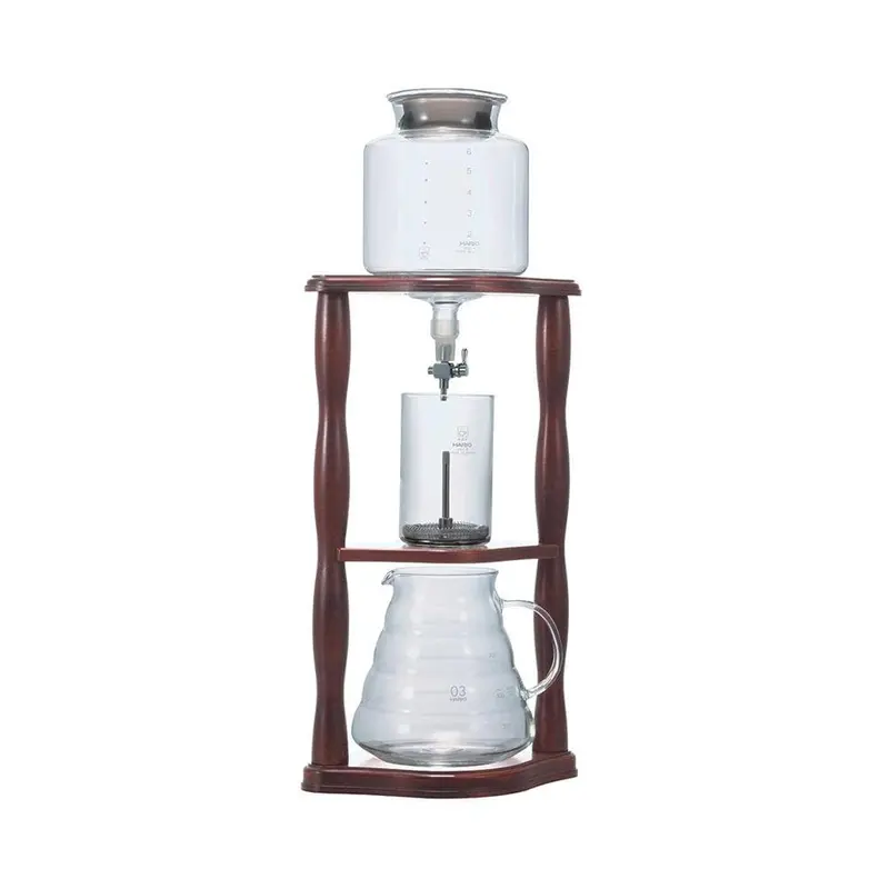 Hario Water Dripper Wood Edition – 6-Cup Natural Wood Base Brewer 1