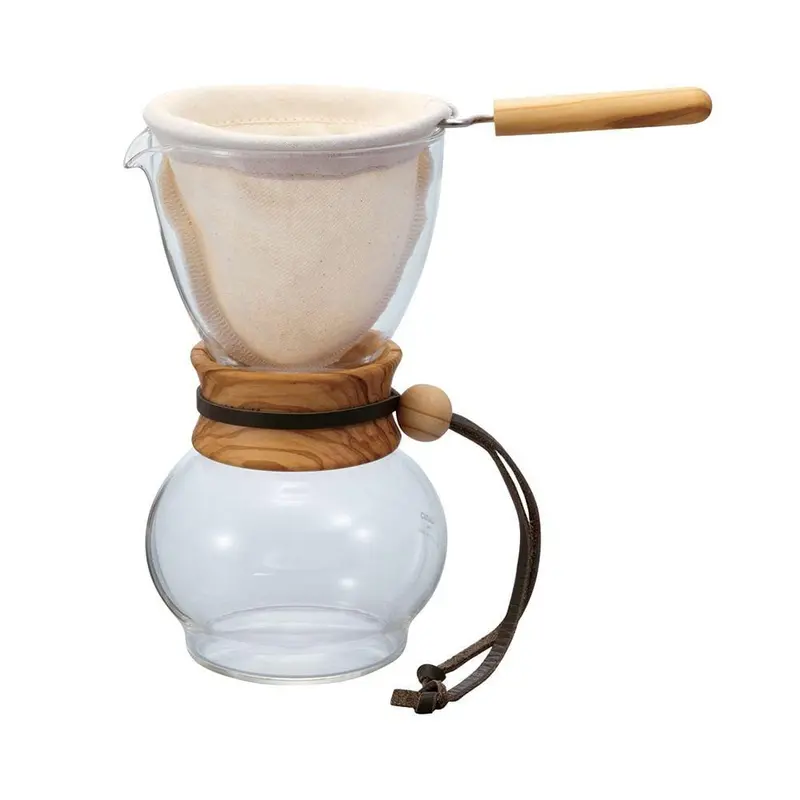 Hario Wood Neck Drip Pot – Handcrafted Wooden Pour-Over Brewer 1