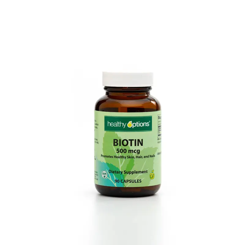 Healthy Options Biotin Vitamin For Hair & Nails – 500Mcg, 90 Capsules 1