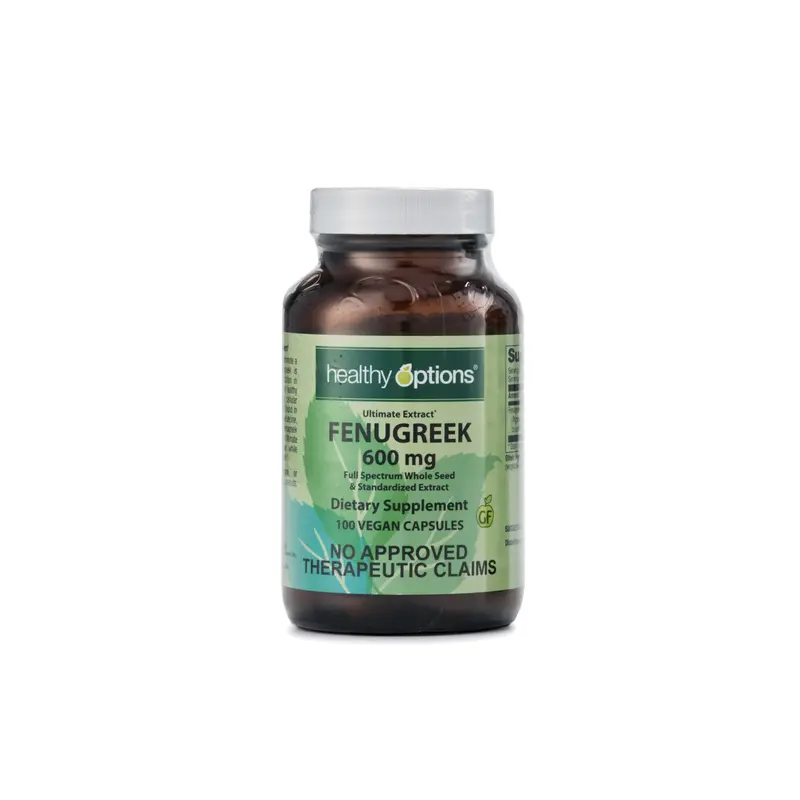 Healthy Options Fenugreek Vegan Capsules (600Mg, 100 Count) 1