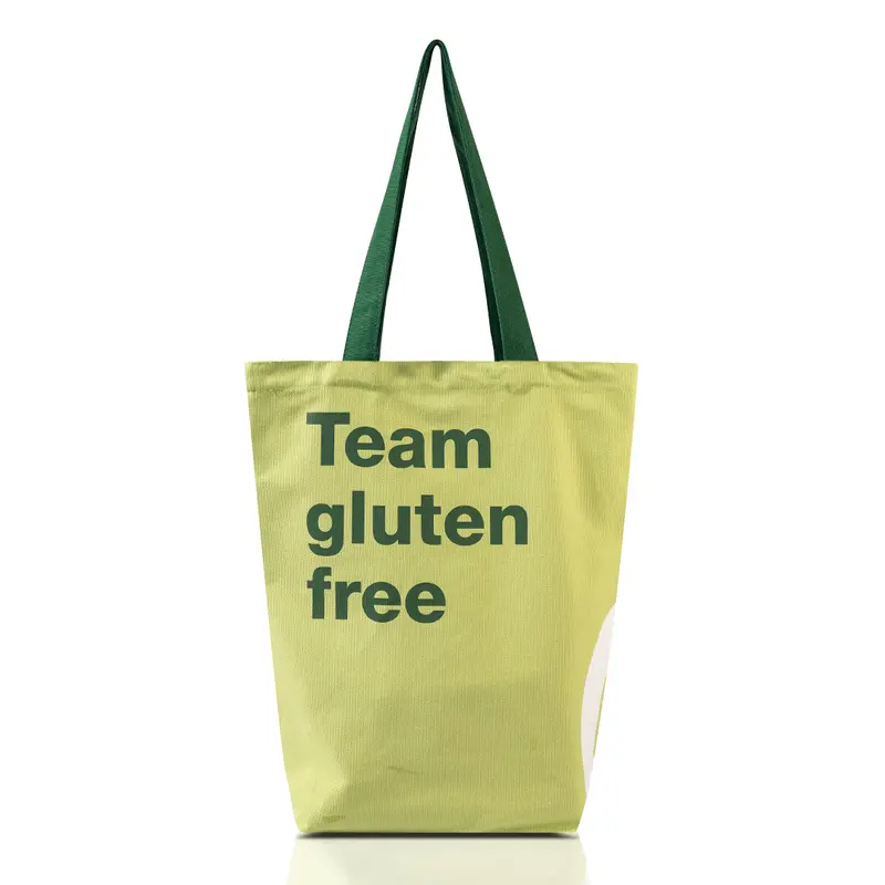 Healthy Options Green Gluten-Free Tote – ‘Team Gluten Free’ Eco-Friendly Bag 1