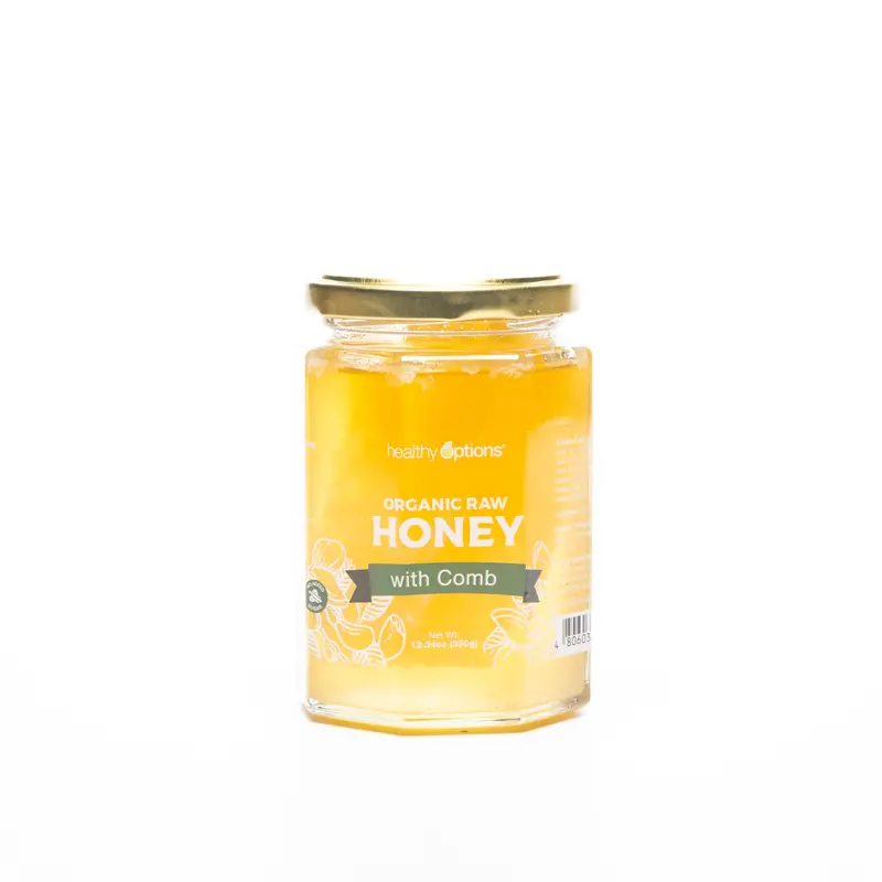 Healthy Options Organic Acacia Honey With Raw Honeycomb – Gourmet Gift, 350G 1