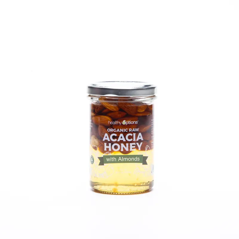 Healthy Options Organic Acacia Honey With Roasted Almonds – 250G 1