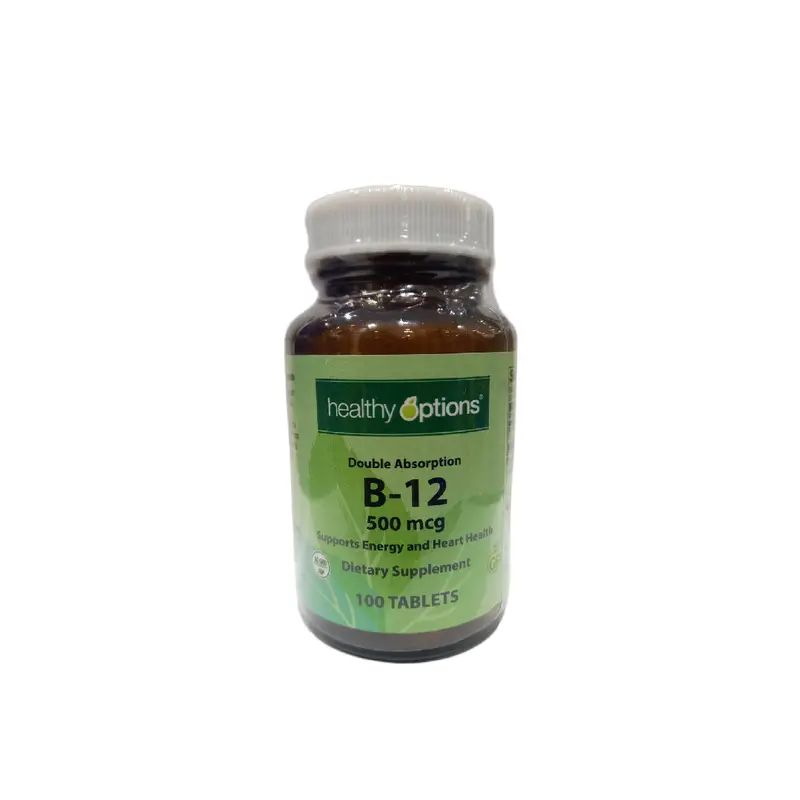 Healthy Options Vitamin B12 500Mcg – 100 Fast-Absorbing Tablets 1
