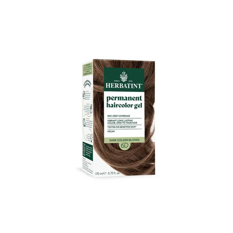 Herbatint 6D Dark Golden Permanent Hair Color – Ammonia-Free Formula (170Ml) 1
