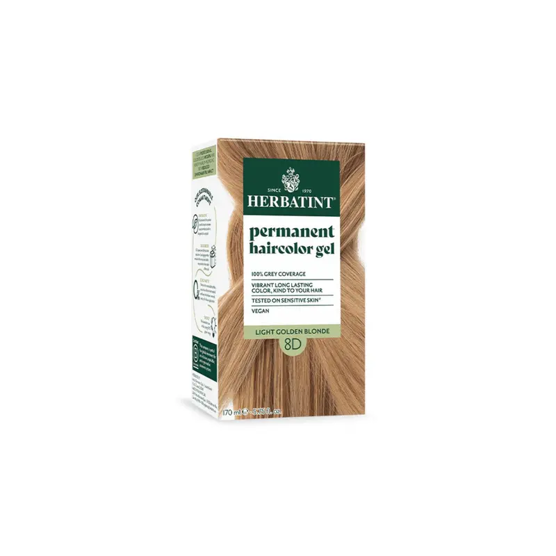 Herbatint Light Golden Blonde Hair Dye – Shade 8D, 170Ml 1