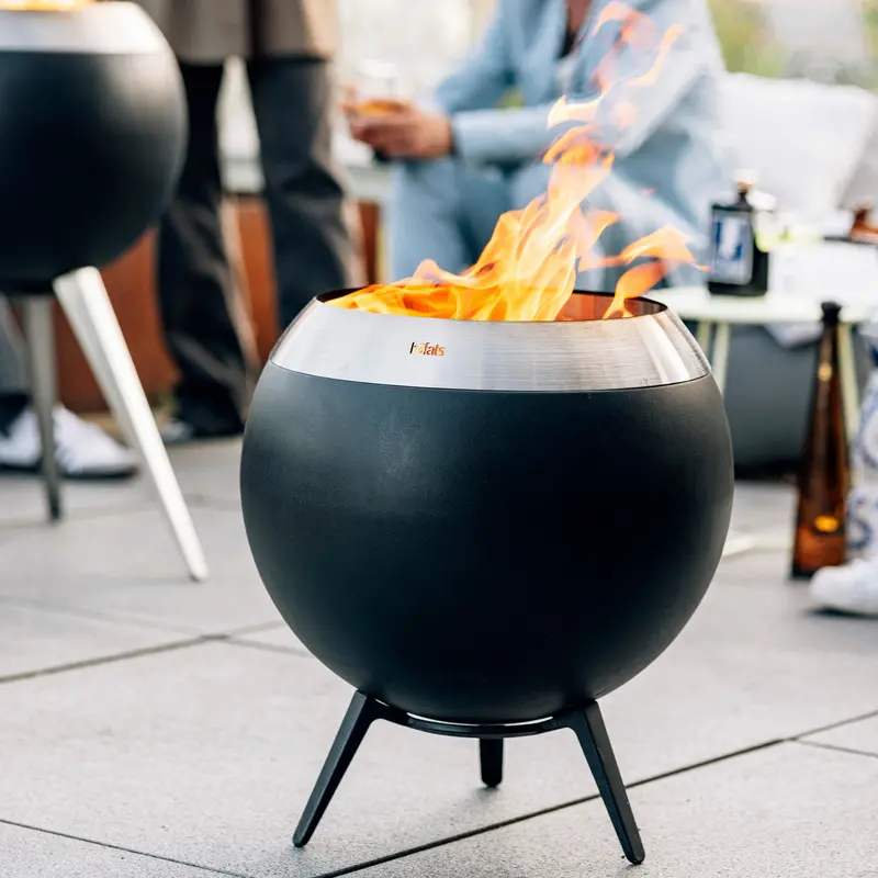 Höfats Moon 45 Ground-Level Fire Bowl With Short Stand 1