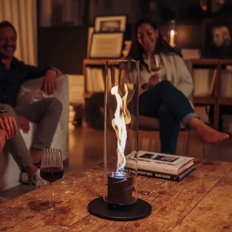 Höfats Spin 1200 Black Tabletop Ethanol Fireplace 1