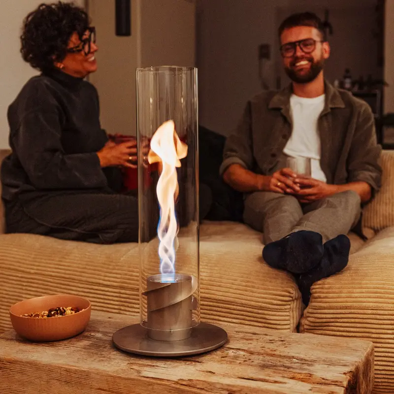 Höfats Spin 1200 Grey Tabletop Ethanol Fireplace 1