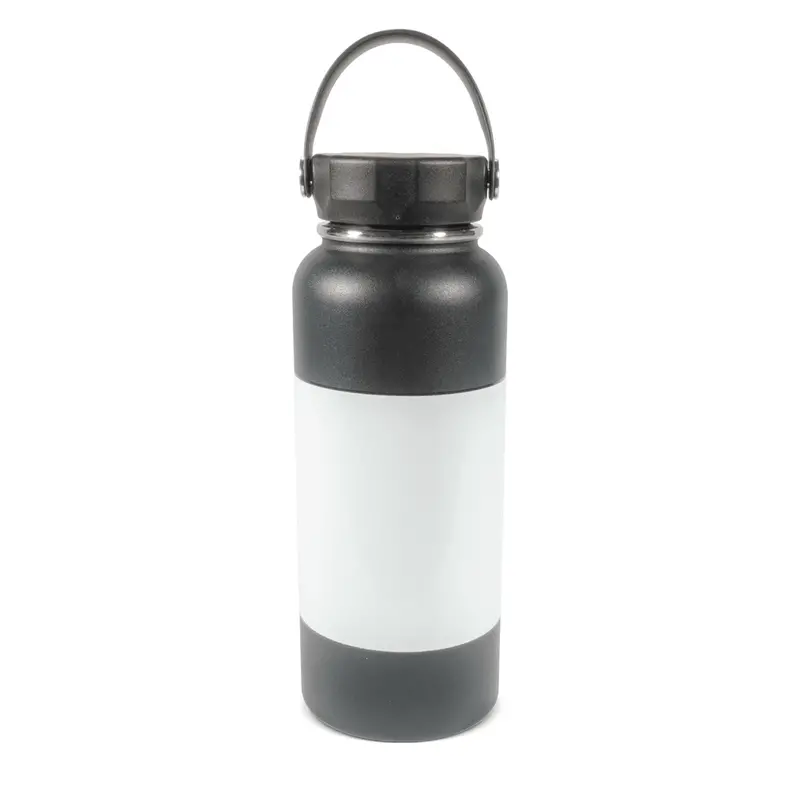 Hpn Sublicraft 32 Oz Black Summit Stainless Steel Bottle With White Sublimation Patch – Case Of 25 1