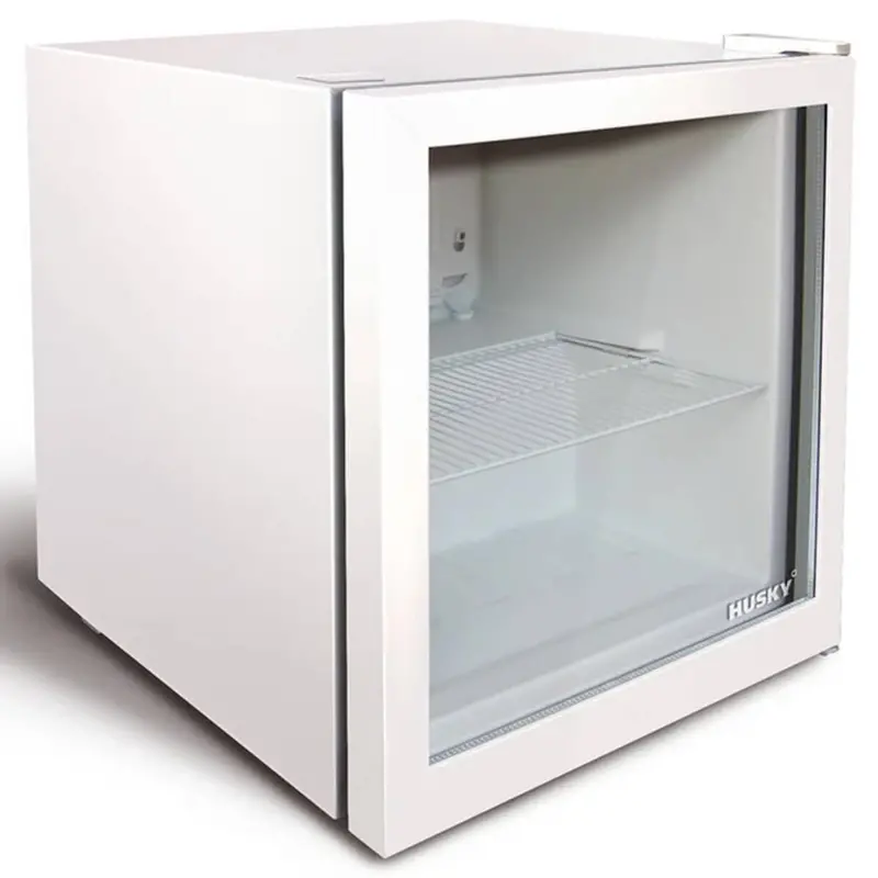 Husky 48L Glass-Door Bar Fridge – Compact White Display Cooler For Indoor Use 1