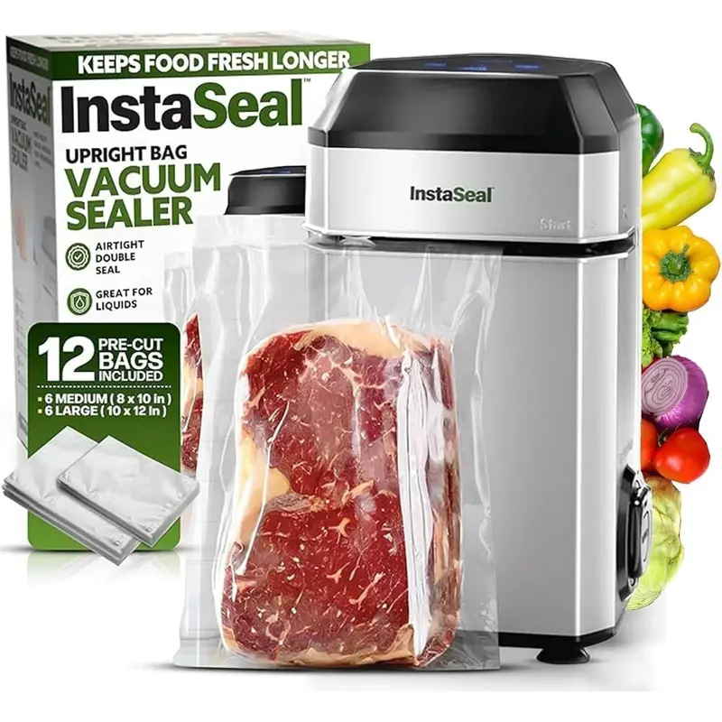 Instaseal Upright Automatic Vacuum Sealer – Compact, Quiet & Seal-On-Demand 1