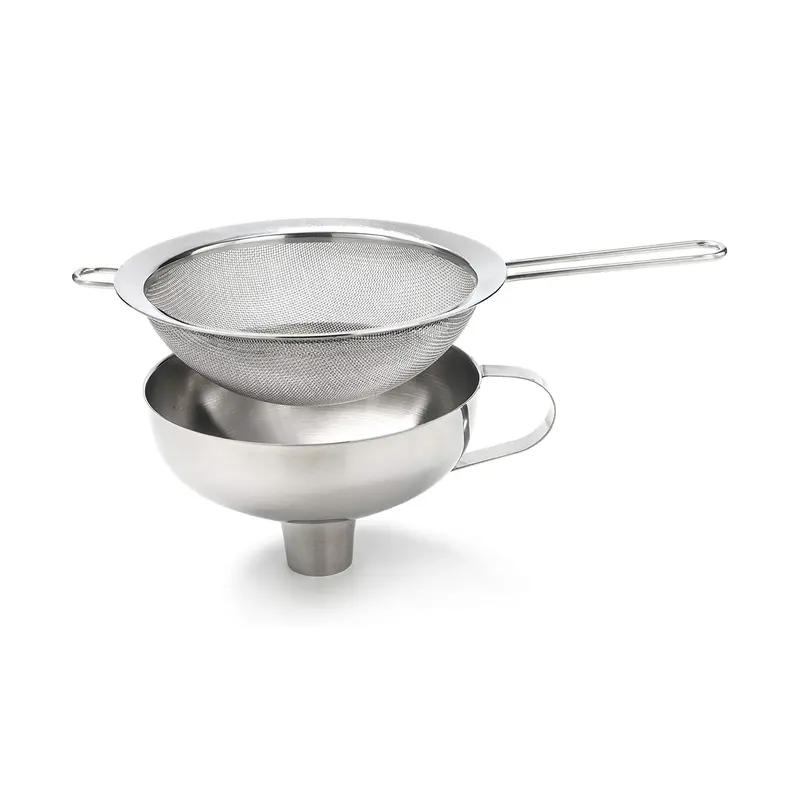 Isi Stainless Steel Funnel & Fine-Mesh Sieve For 750 Ml Whipping Siphons 1