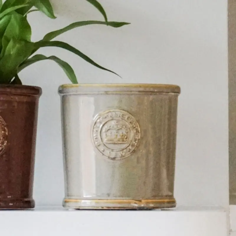 Ivyline Kew Reactive Glaze Ivory Ceramic Planter 1