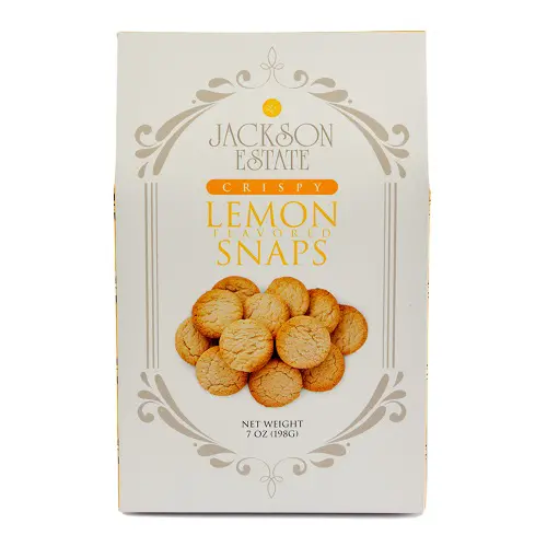 Jackson Estate Lemon Snaps – Crispy, Zesty Flavored Cookies, 198G 1