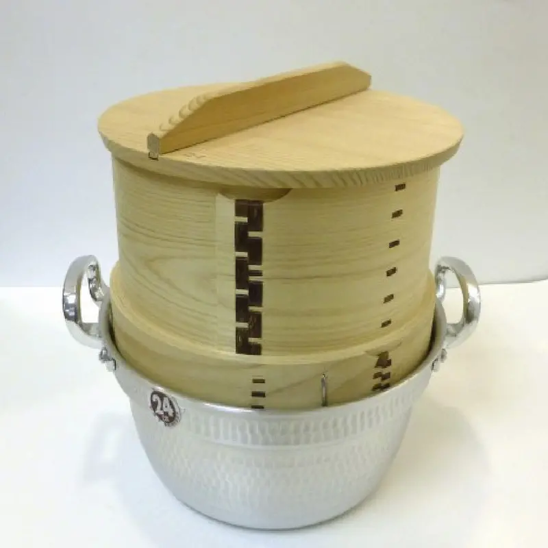 Japanese-Style Multi-Tier Wooden Seiro Steamer Set – Bamboo & Paulownia 1