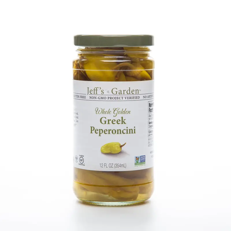 Jeff'S Garden Golden Greek Peperoncini Whole Pickled Peppers, 354Ml 1