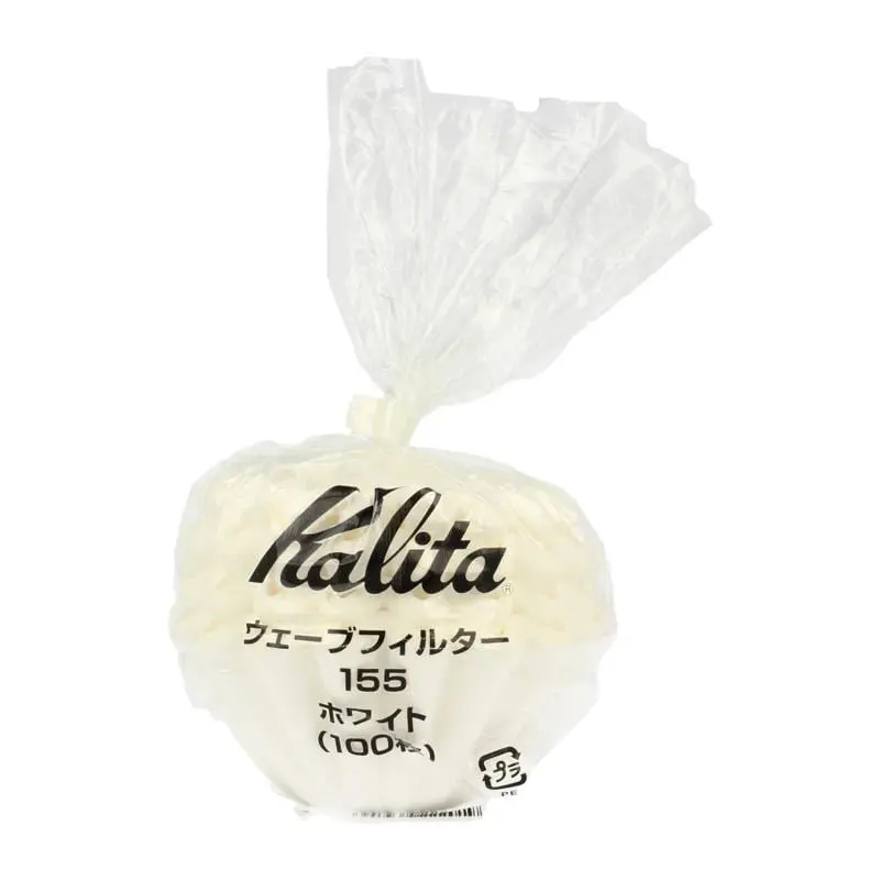 Kalita Wave #155 White Paper Coffee Filters – 100-Count Pack 1