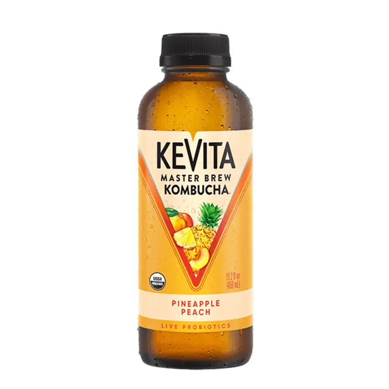 Kevita Pineapple Peach Kombucha, Probiotic Sparkling Tea, 450Ml 1