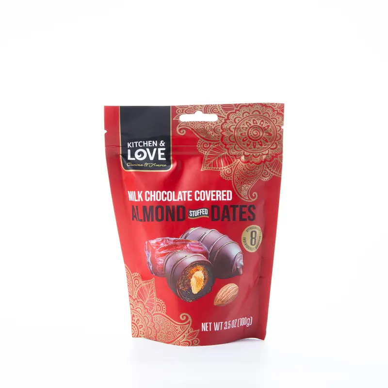 Kitchen And Love Milk Chocolate Almond Dates – Creamy & Nutty, 100G 1
