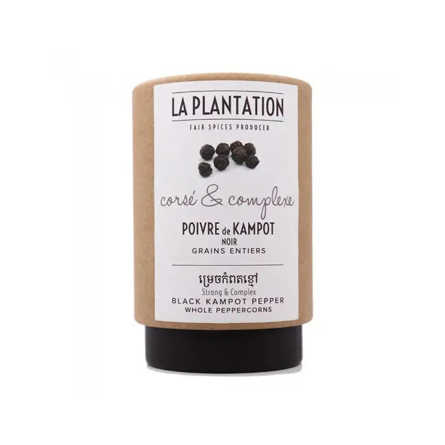 La Plantation Organic Black Kampot Pepper – Whole Peppercorns 1