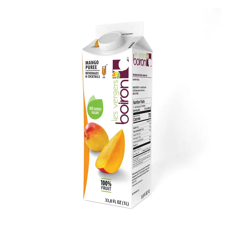 Les Vergers Boiron Shelf-Stable Mango Puree – 1L Smooth & Vibrant 1