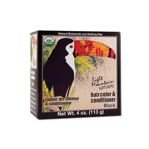 Light Mountain Natural Henna Hair Dye In Black – 113G Organic Formula 1