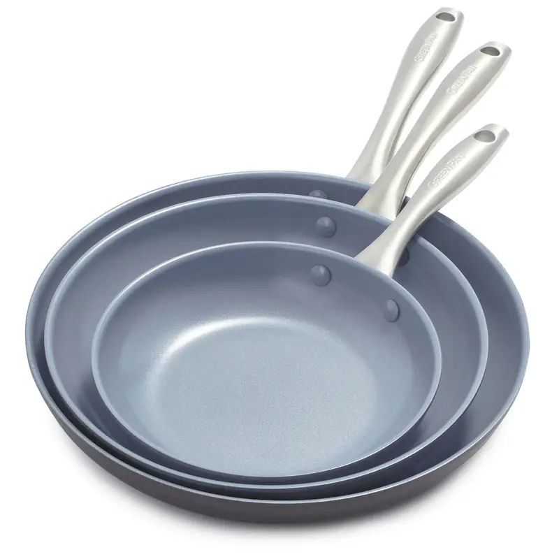 Lima Ceramic Nonstick Fry Pan Set – 8", 10", And 12" Pots & Pans 1