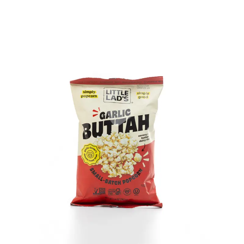 Little Lad'S Garlic Buttah Popcorn (39.7G) – Rich Garlic-Butter Flavor 1
