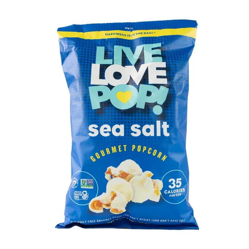 Live Love Pop Classic Sea Salt Popcorn – 125G Simple & Crispy Snack 1
