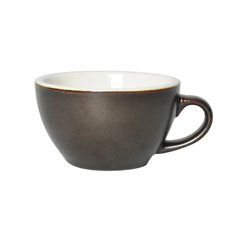 Loveramics Egg-Form Potters Cappuccino Cup In Gunpowder – 200Ml Textured Ceramic 1