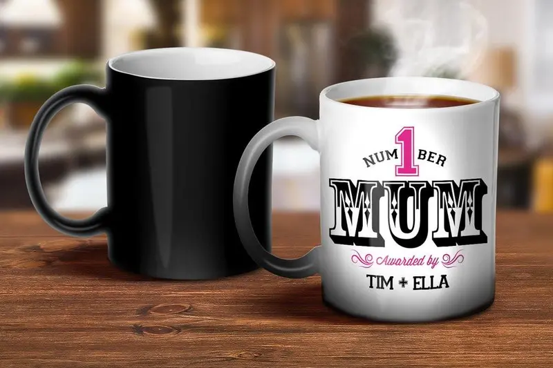 Magic Color-Changing Mug – "Number 1 Mum" Design 1
