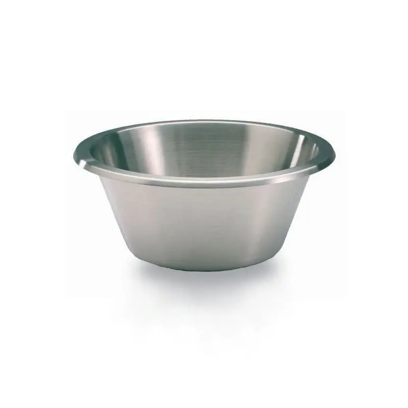 Matfer Bourgeat 9.5-Inch Stainless Steel Mixing Bowl – 3.5L Flat-Bottom 1