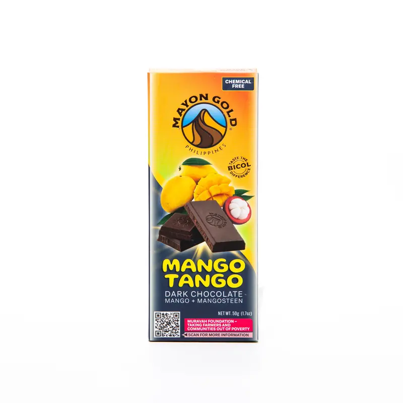 Mayon Gold Mango Tango Dark Chocolate Bar – 50G Tropical Flavored Treat 1