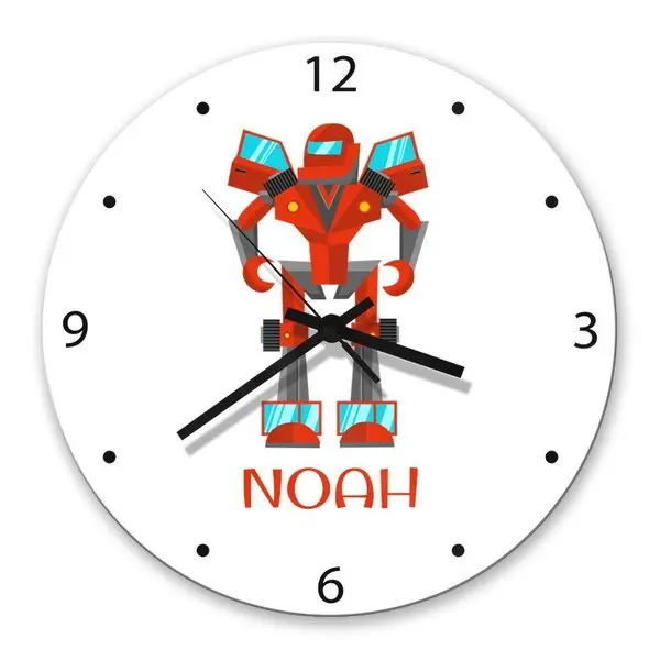 Mechanical Robot Glass Clock – Playful Tech-Inspired Wall Art 1